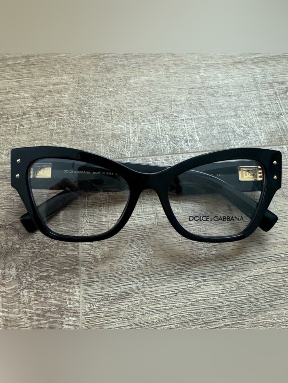 Dolce & Gabbana Black Oversized Cat-Eye Glasses